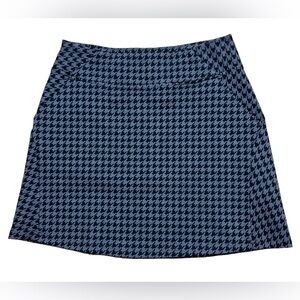 Title Nine Houndstooth Passport Ponte Skirt In Black & Charcoal Gray Sz S